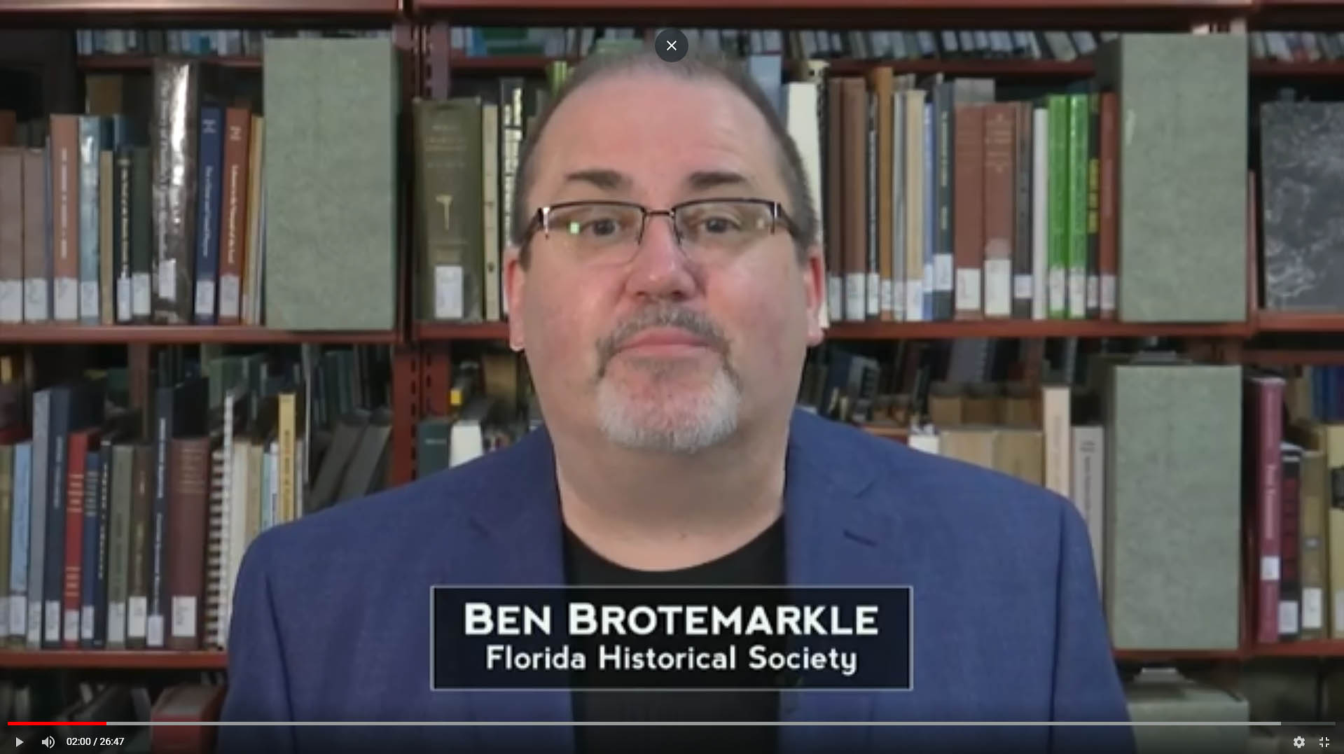 Dr. Ben Brotemarkle, Executive Director of the Florida Historical Society