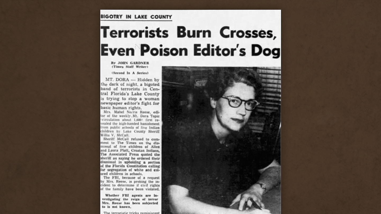 News Article, Mabel Norris Reese