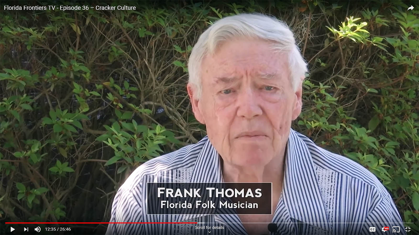 Frank Thomas, Florida Folk Musician