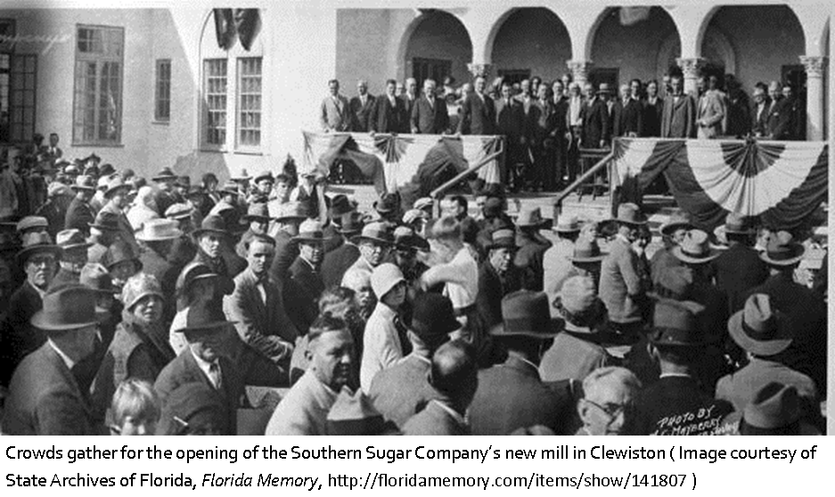 Grand opening of for sugar mill in Clewiston 