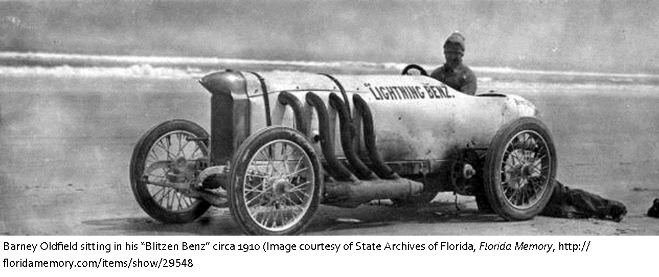 Barney Oldfield established a new land speed record