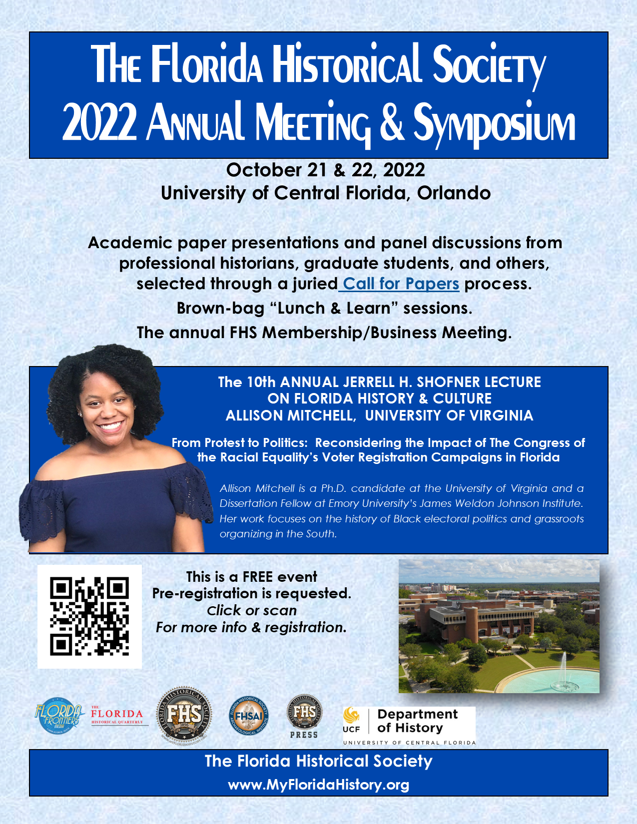 2022 Florida Historical Society Annual Meeting & Symposium at UCF