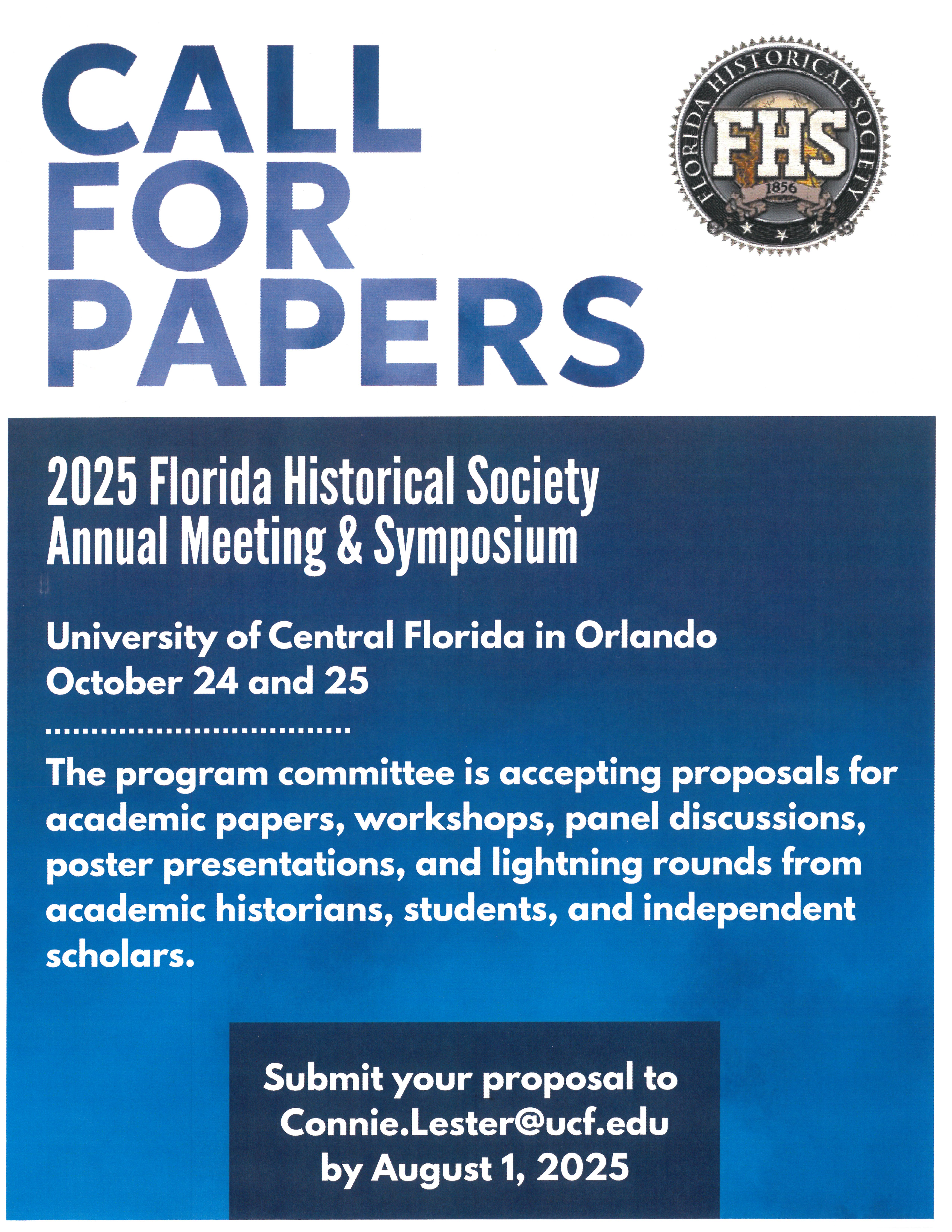 Florida Historical Society - Call for Papers 2025
