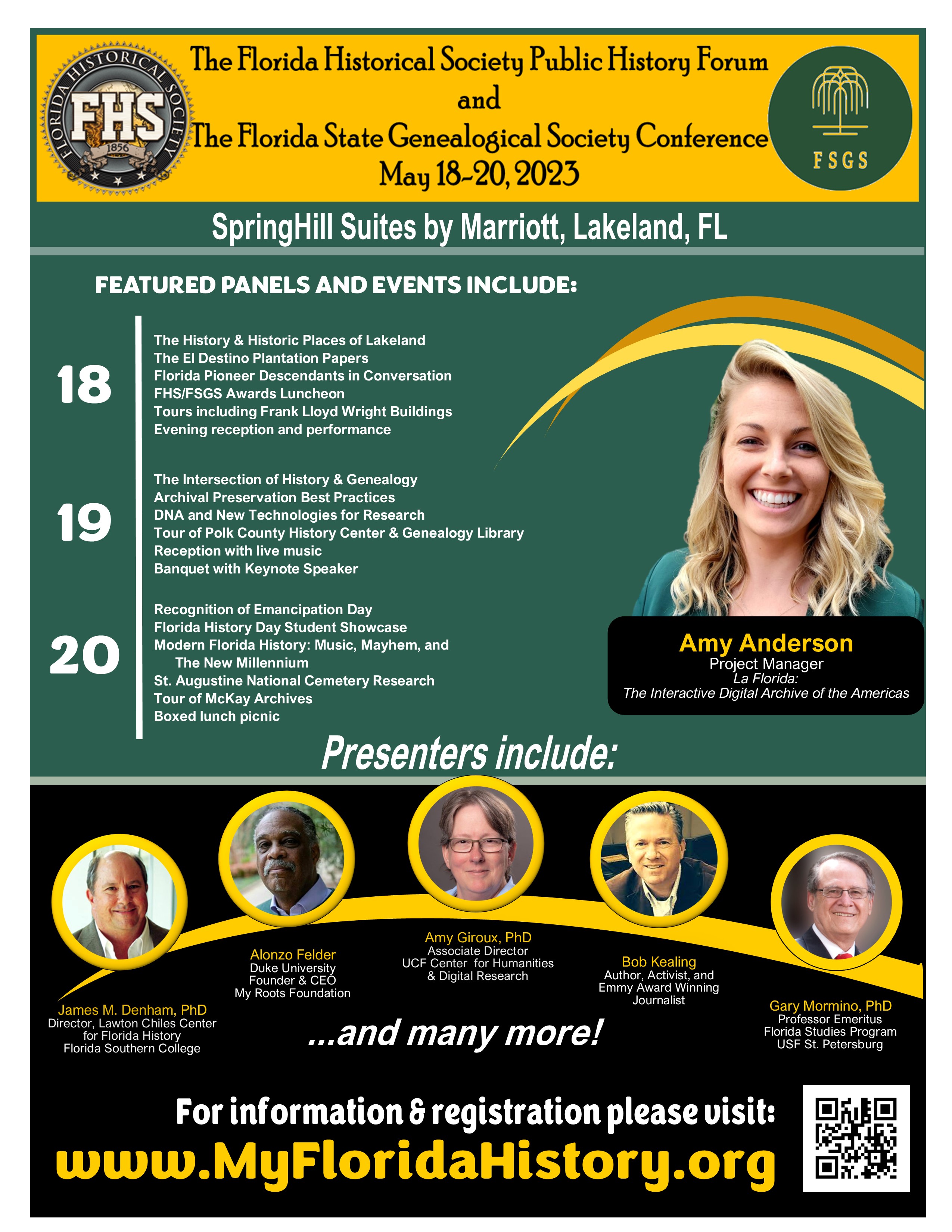 Florida Historical Society Public History Forum and The Florida State Genealogical Society Conference