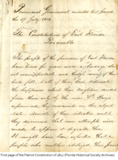 Patriot Army camped on Rose's Bluff