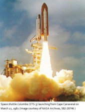 The space shuttle Colombia lifted off on its third flight