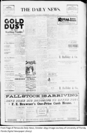 The Pensacola Daily News printed its first issue 