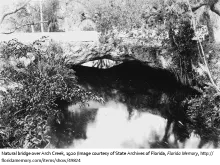 small community known as Arch Creek, named after a unique, 40ft long natural limestone bridge that has since collapsed
