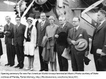 Dedication for Pan American Airways terminal in Miami