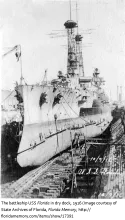 1909 – The keel of the USS Florida was laid during a ceremony