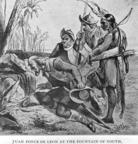 Imaginary scene of de Leon at Fountain of Youth