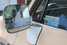 Gators emblem on car window