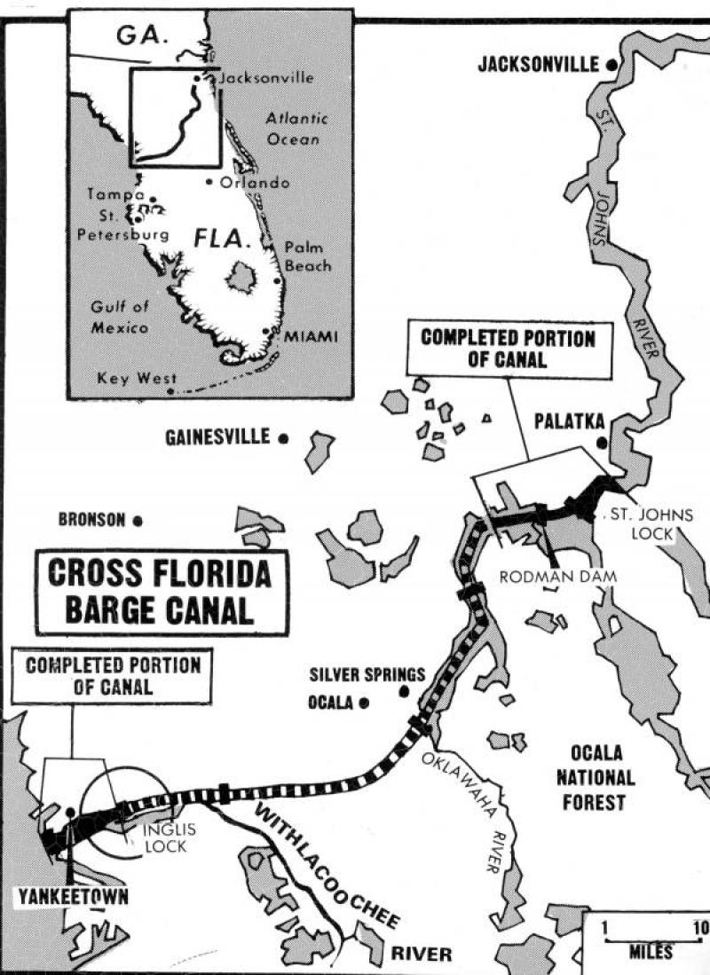 Cross Florida Barge Canal Map