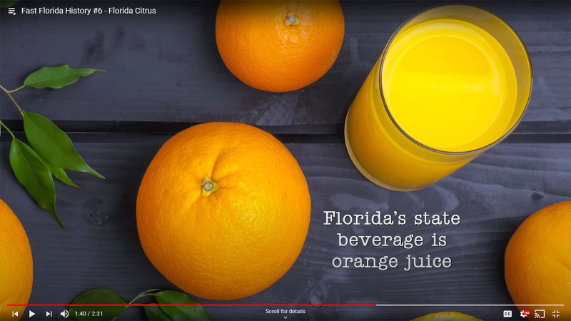 Fast Florida History #6 - Orange Juice State Juice