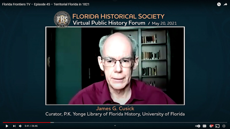 James G Cusick, Curator of P K Yonge Library of Florida History