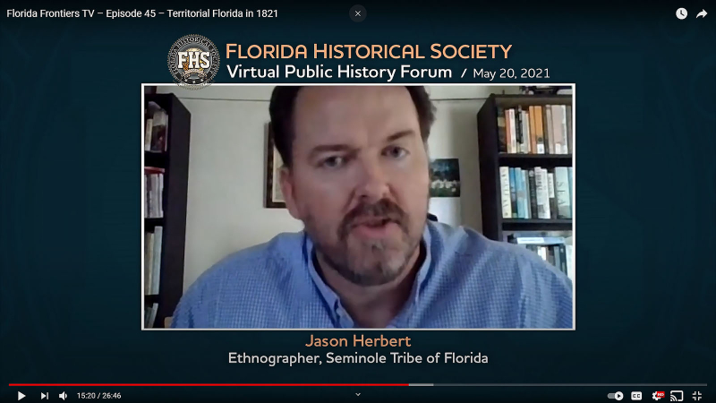 Jason Hebert, Ethnographer Seminole Tribe of Florida