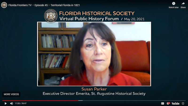 Susan Parker, Executive Director Emerita, St. Augustine Historical Society
