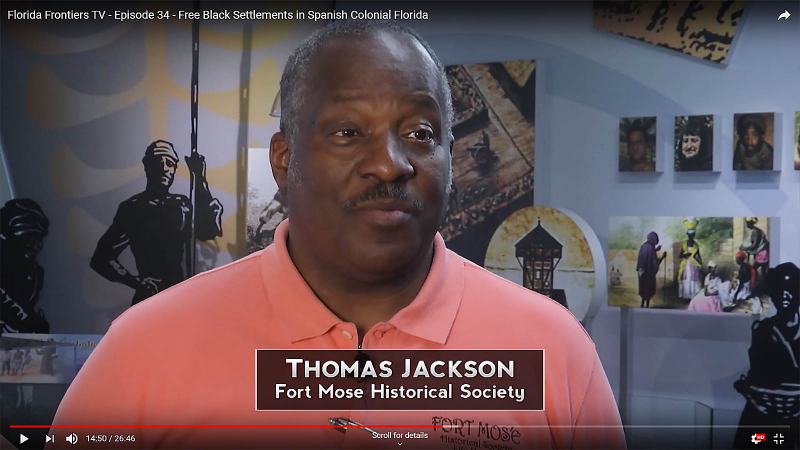 Thomas Jackson, Fort Mose Historical Society