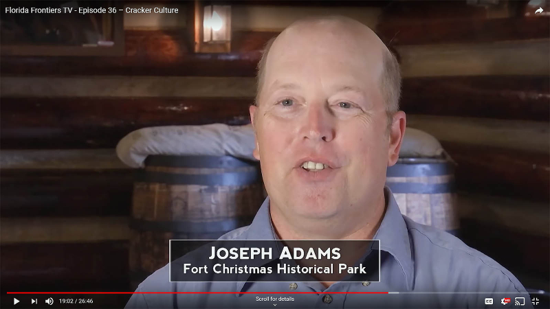Joseph Adams, Fort Christmas Historical Park